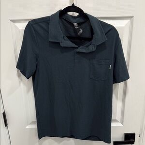 Vuori Green Polo Shirt with Textured Fabric